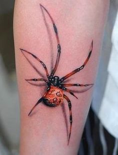 tatuaje 3D de araña
