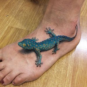tatuaje 3D lagarto