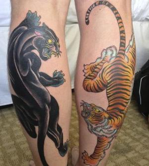 tatuajes de tigre y pantera