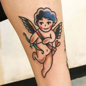 tatuaje de angel old school