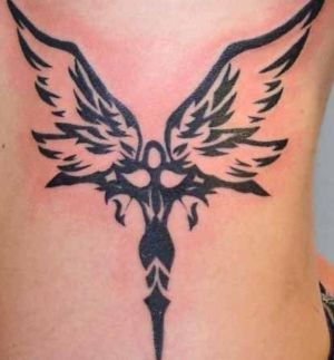 tatuaje tribal de angel