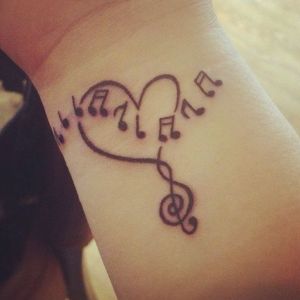 tatuajes de amor a la música