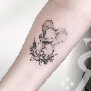 tatuaje de elefante lindo