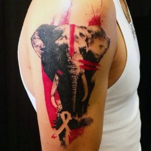 tatuaje para hombre de elefante
