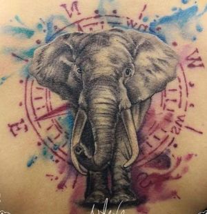 tatuajes en la espalda de elefantes