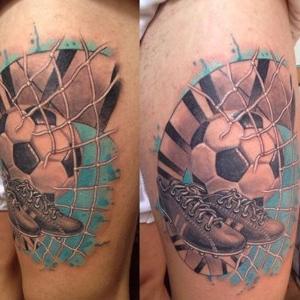 diseño de tatuaje de futbol