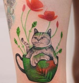 los tatuajes mas lindos de gatos