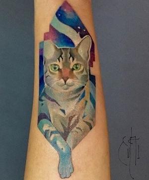 tatuajes de gato de Lesha Lauz