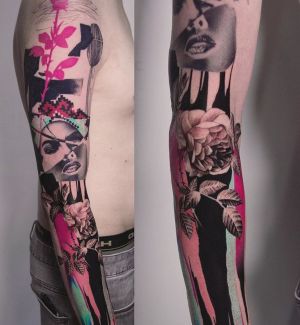 tatuaje surrealista brazo