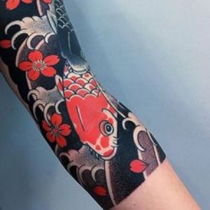 tatuaje japones de pez koi