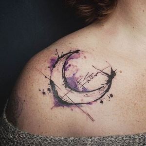 tatuaje bosquejo de luna