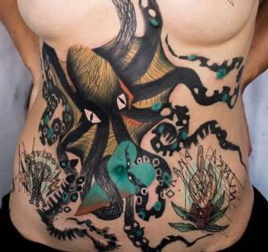 tatuaje de pulpo para mujer