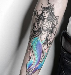 tatuaje original de sirena