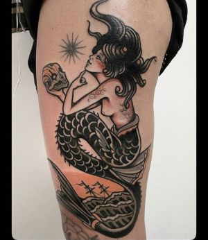 tatuaje para mujeres de sirena