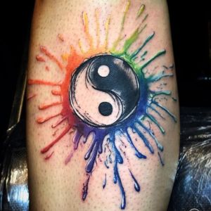 tatuajes lindos de yin yang